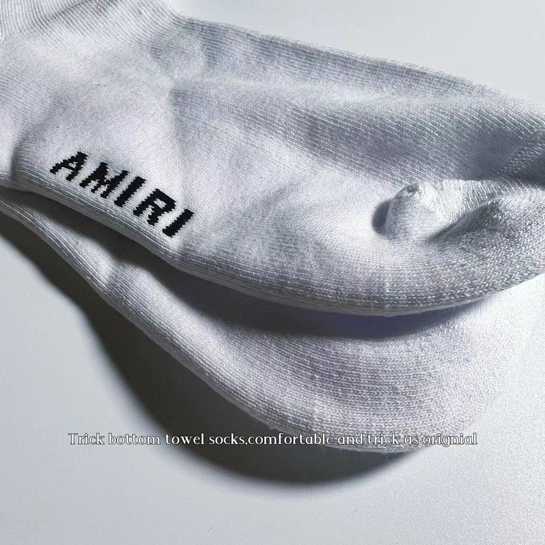 AMIRI 1:1 Embroidery Logo Socks Embroidered - Image 31