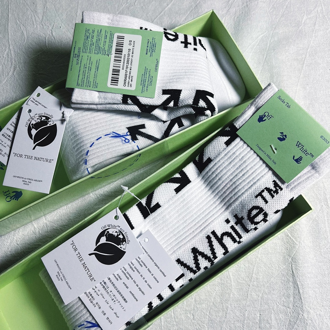 Accessiories OFF White Top Towel Socks - Image 3