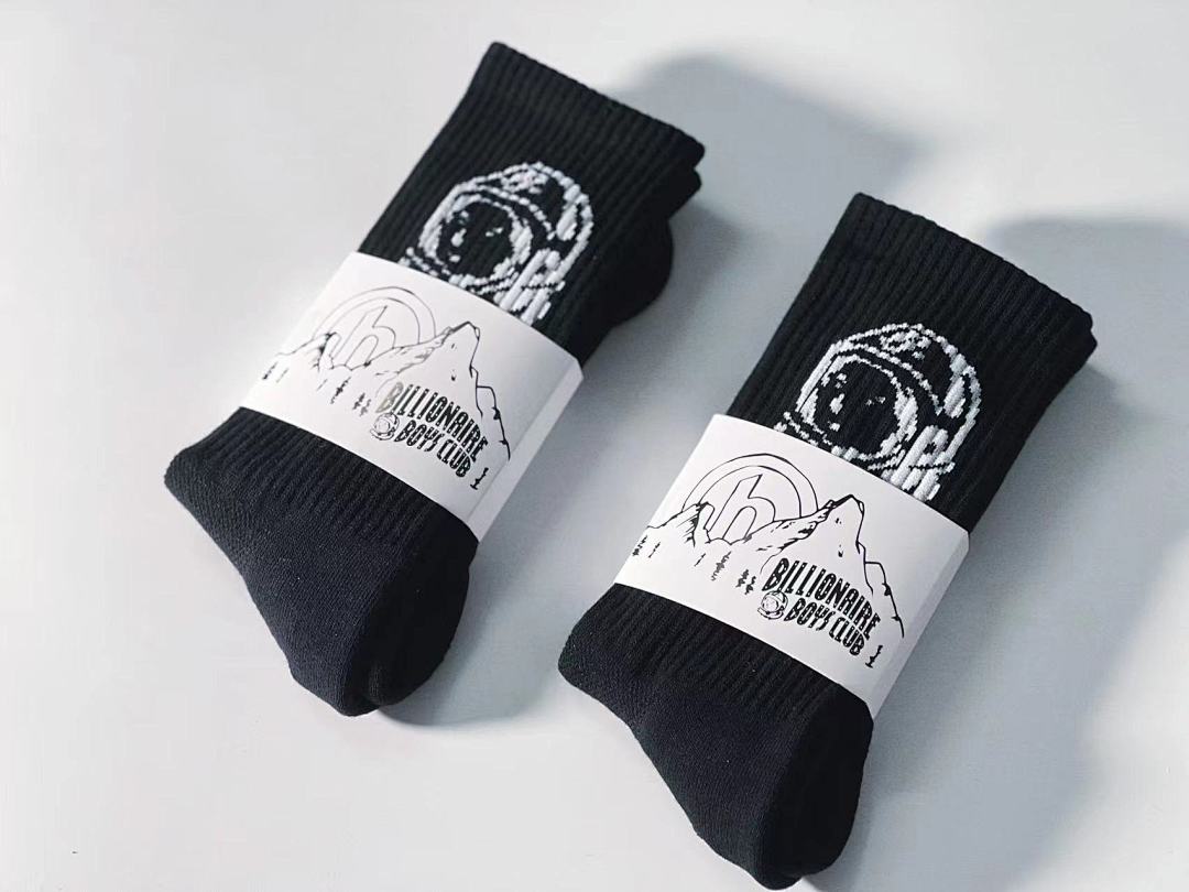 Accessiories 1: 1 Billionaire Boys Club × HIDDEN Black Socks————Unique Correct Version - Image 2