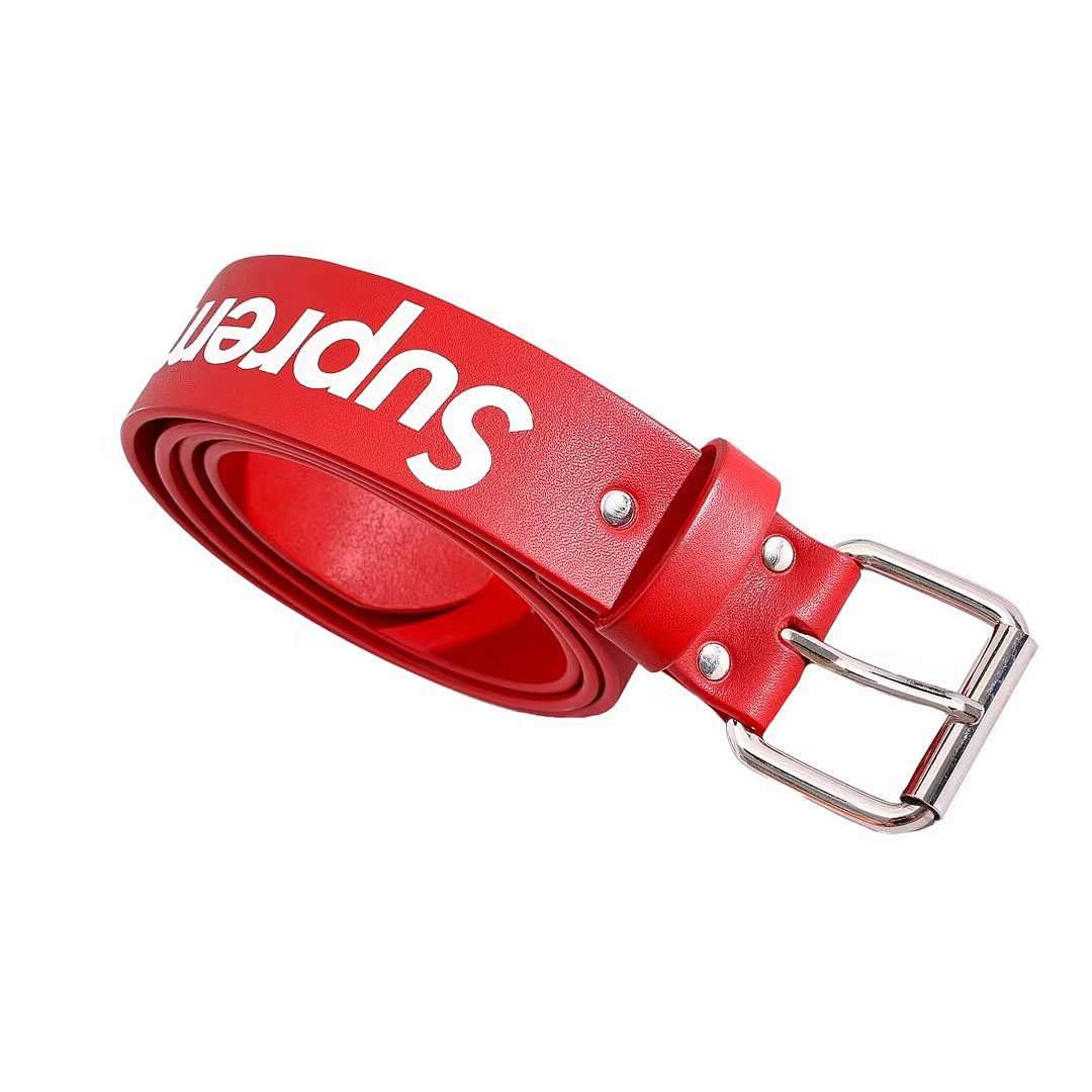 bag/homeware/accessories SU* BELT RED / BLACK Real Cow Leater - Image 7