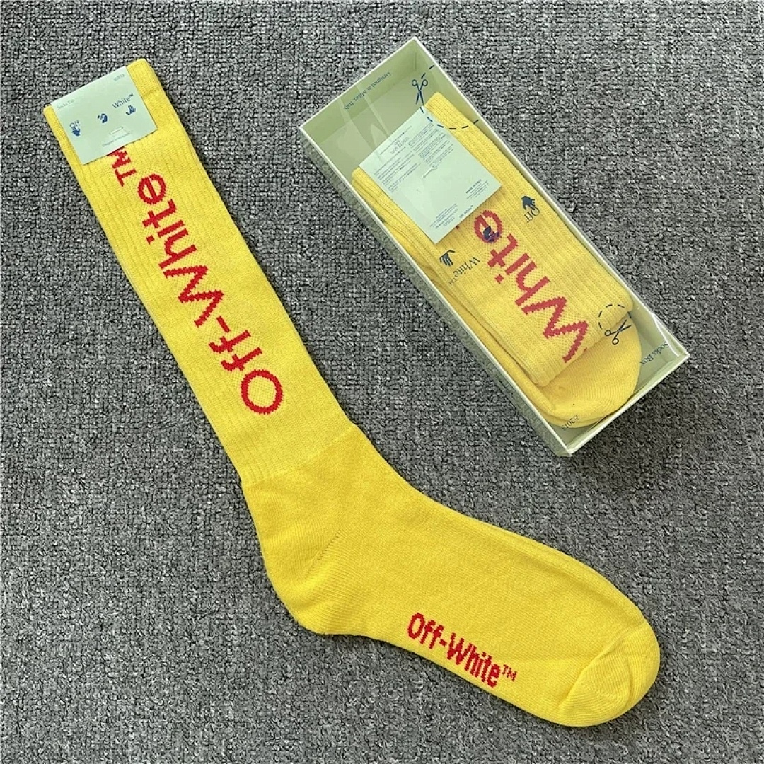 Accessiories 2021Ss OW Yellow Sock