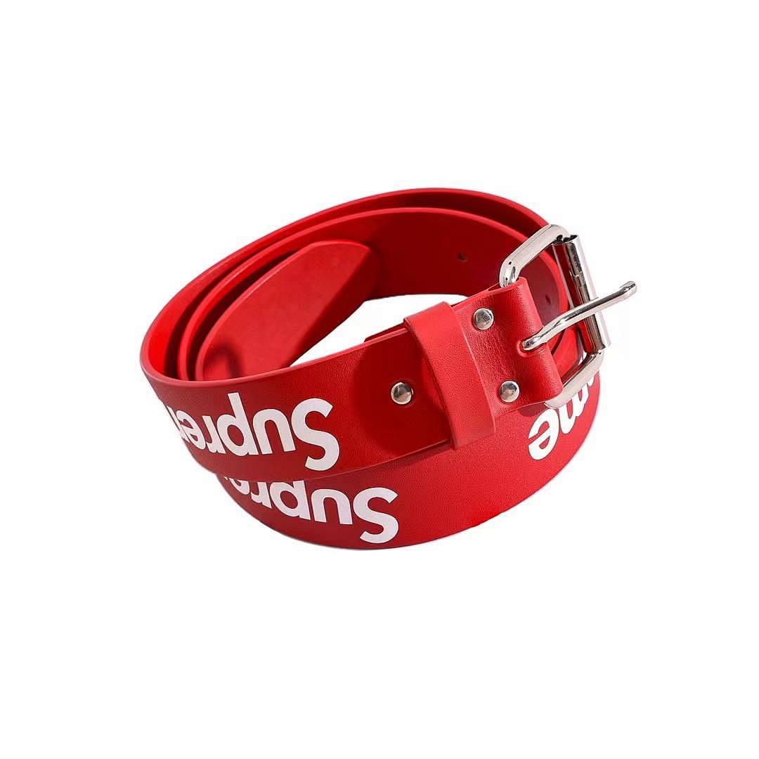 bag/homeware/accessories SU* BELT RED / BLACK Real Cow Leater - Image 6