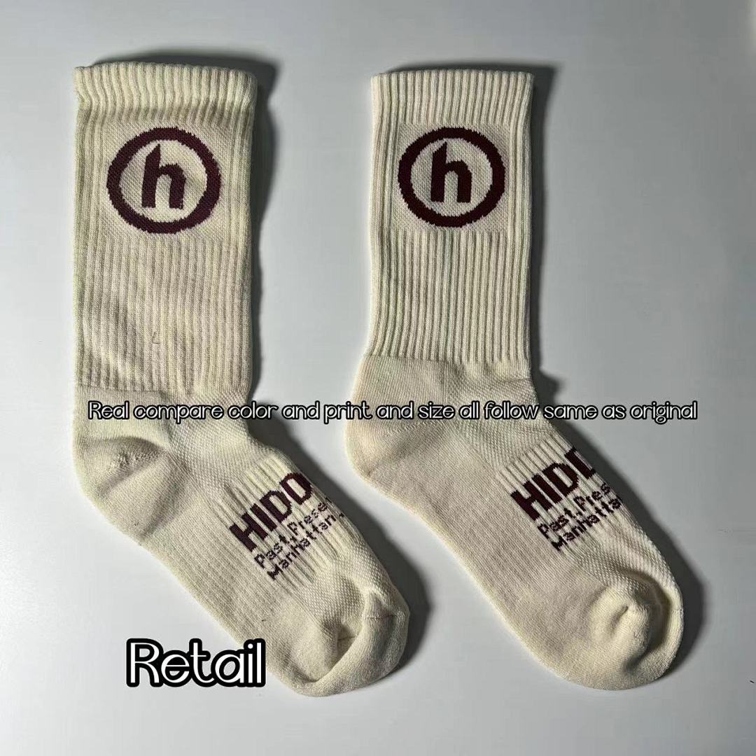 Accessiories 1:1 Hidden Socks Towel Bottom Cream Maroon——Unique Correct Version
