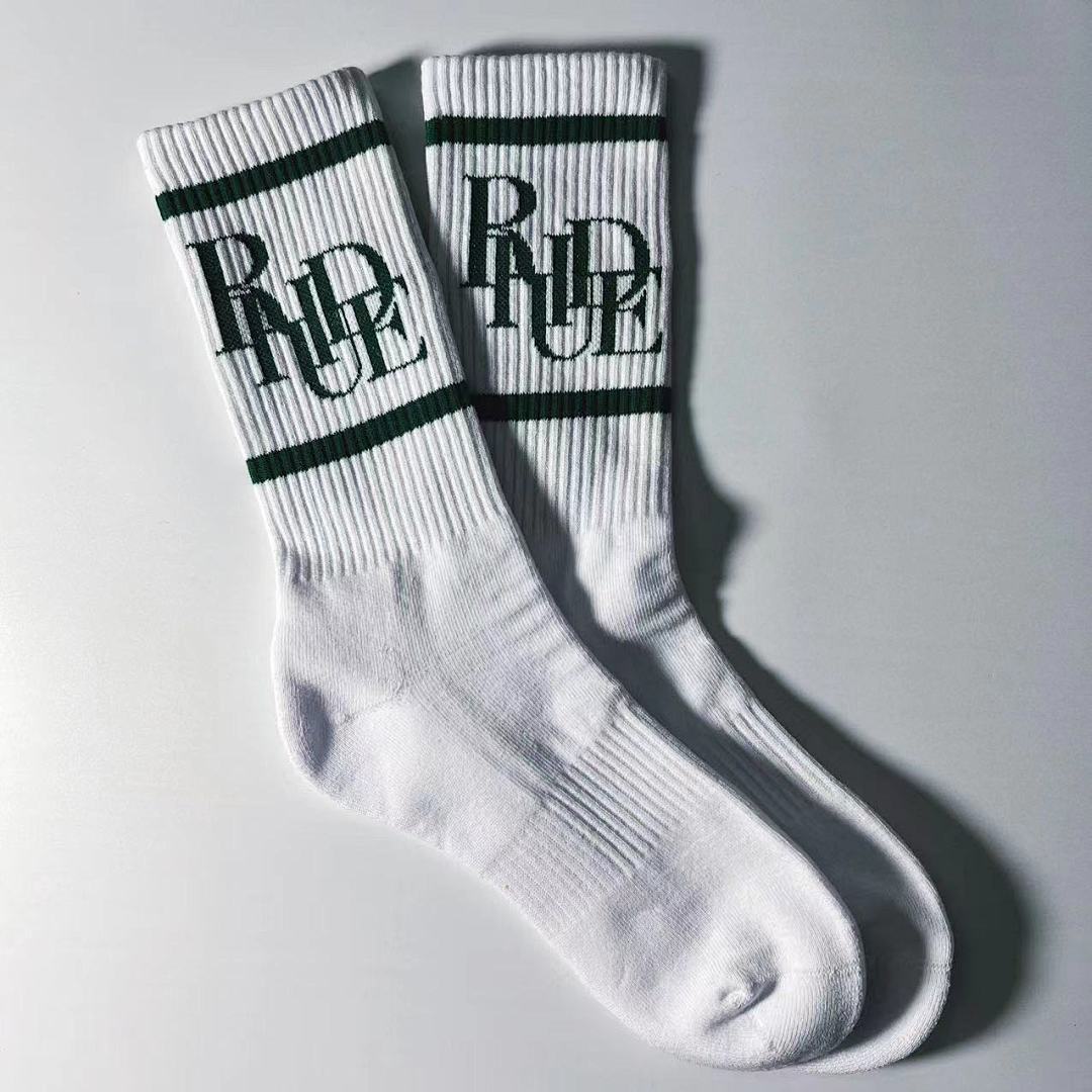 Accessiories 1:1 Rhude 2022 Towel Socks Green (RR) - Image 4