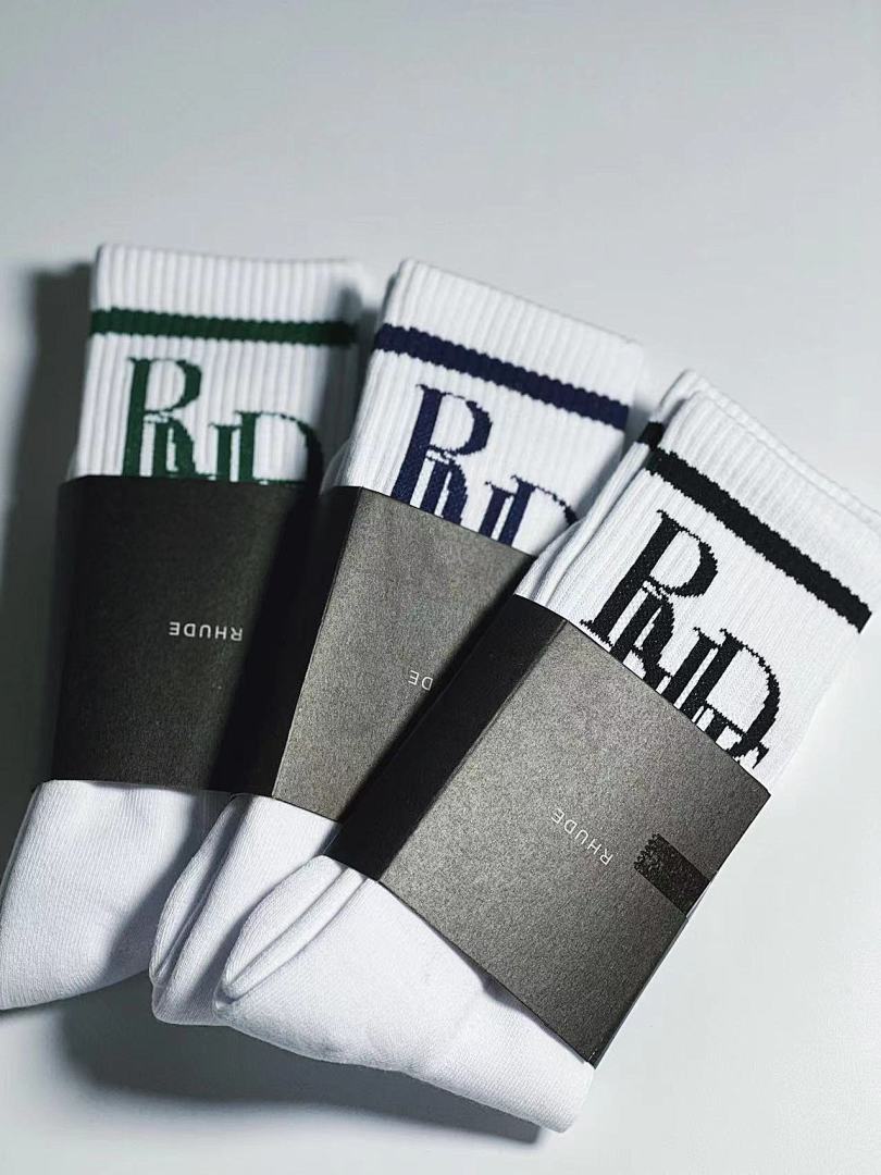 Accessiories 1:1 Rhude 2022 Towel Socks Green (RR) - Image 10