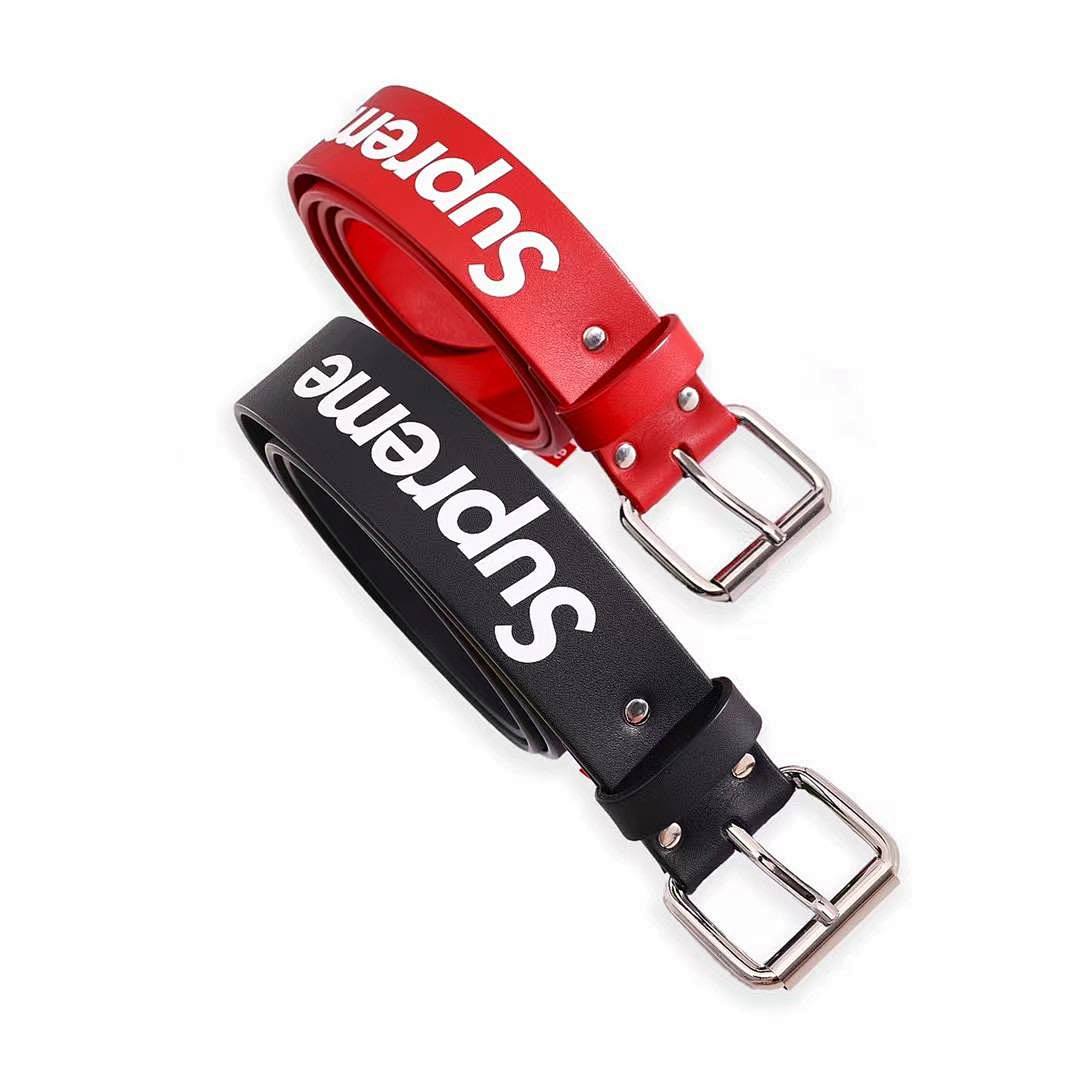 bag/homeware/accessories SU* BELT RED / BLACK Real Cow Leater - Image 3