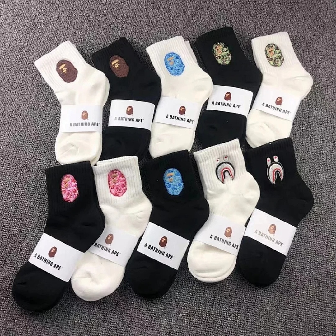 Bape Short Cut BIg Logo Socks, photo 1
