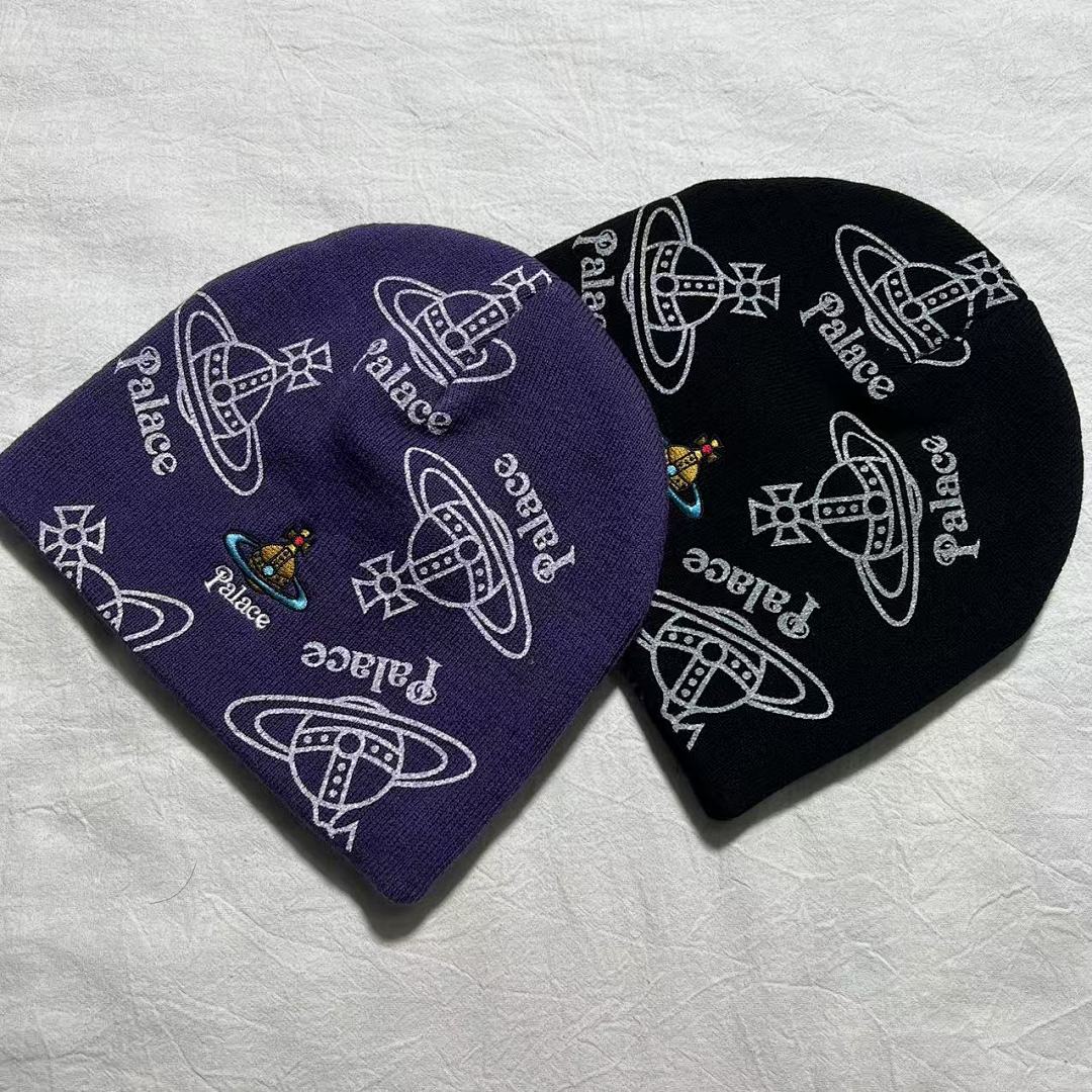 Hats PA X VIVIENNE Beanie (3Color. ——Black,Purple,Blue) - Image 9
