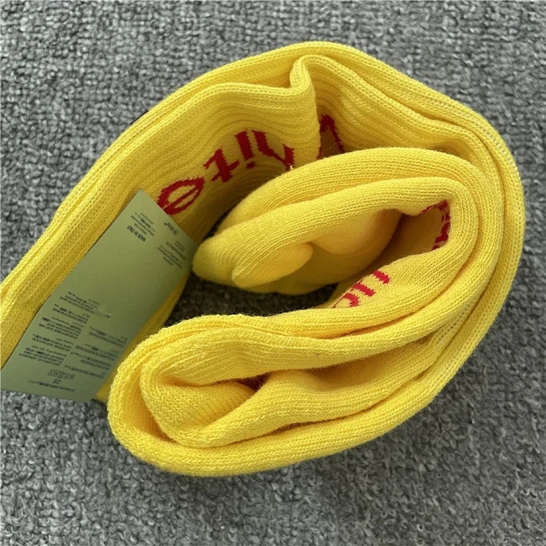 Accessiories 2021Ss OW Yellow Sock - Image 3
