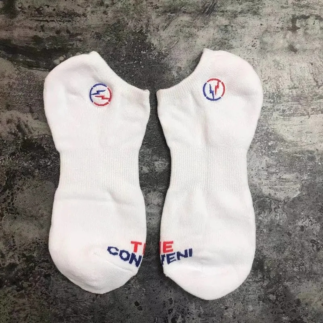 Other Fragment Electric Embroidered Socks Mens (Cream) - Image 4