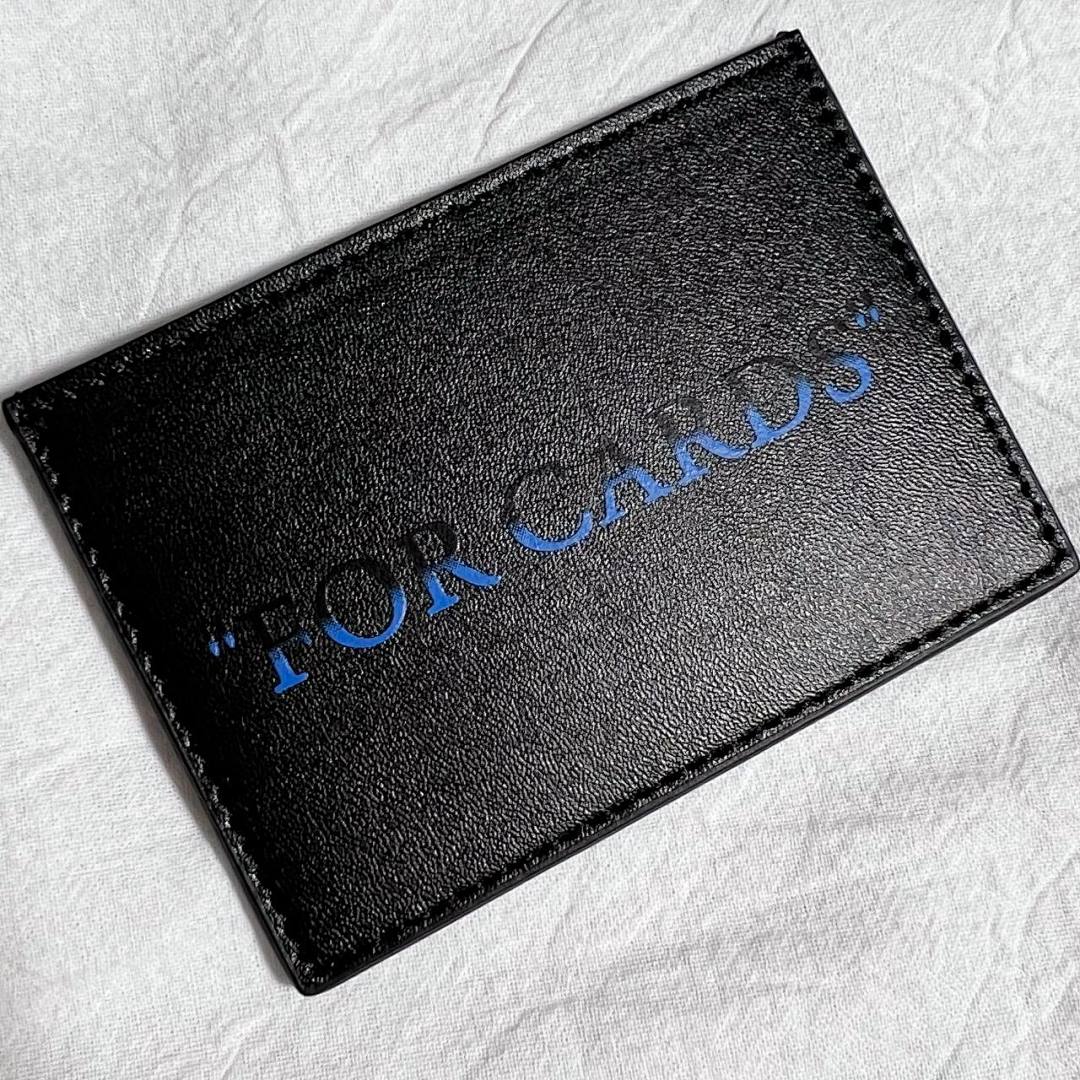 Accessiories OFF WHITE Card Holder Black Blue Gradient