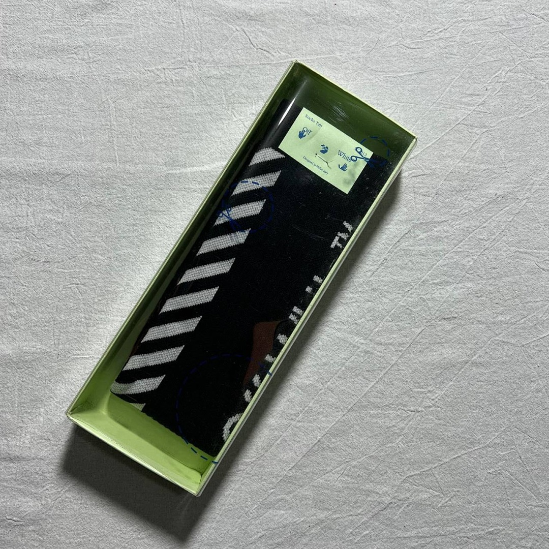 Accessiories OFF-WHITE Striped Black Towel Socks - Image 2
