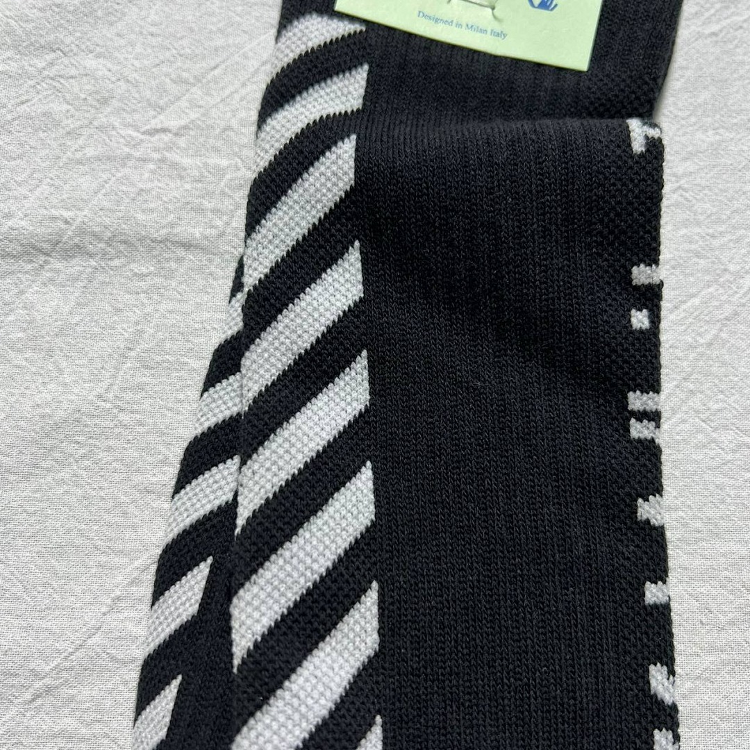 Accessiories OFF-WHITE Striped Black Towel Socks - Image 5