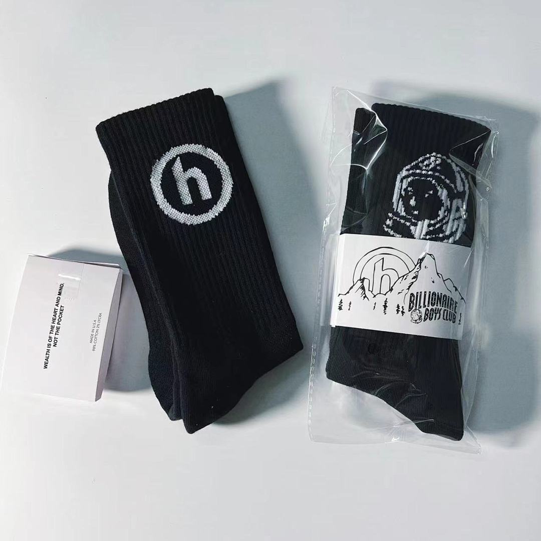 Accessiories 1: 1 Billionaire Boys Club × HIDDEN Black Socks————Unique Correct Version - Image 3