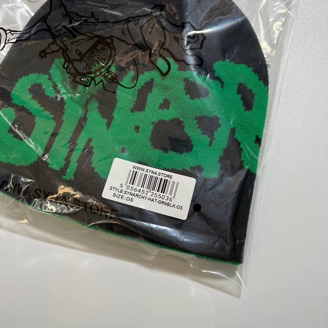 Hats IN STOCK! Syna World “Synarchy” Reversible Green Beanie Hat - Image 8
