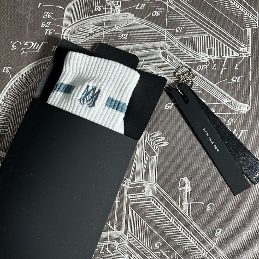 AMIRI 1:1 Embroidery Logo Socks Embroidered - Image 13