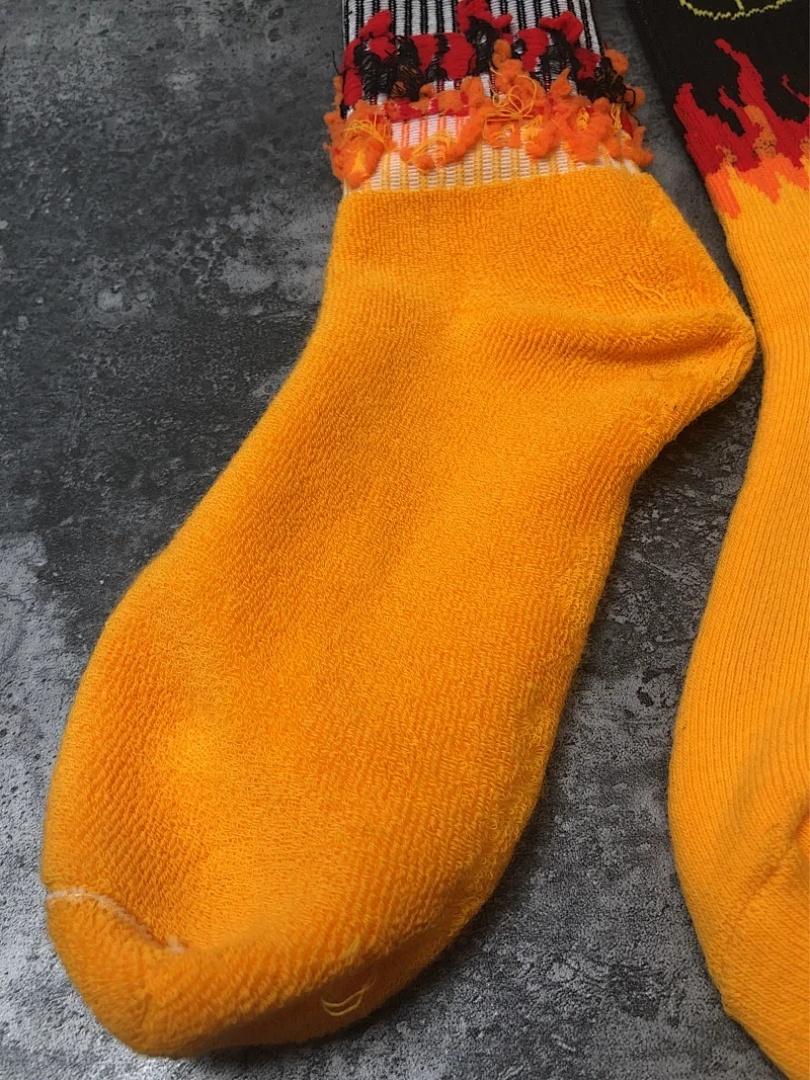 Accessiories OFF White Fire Flame Full Fleece Sole - Image 3