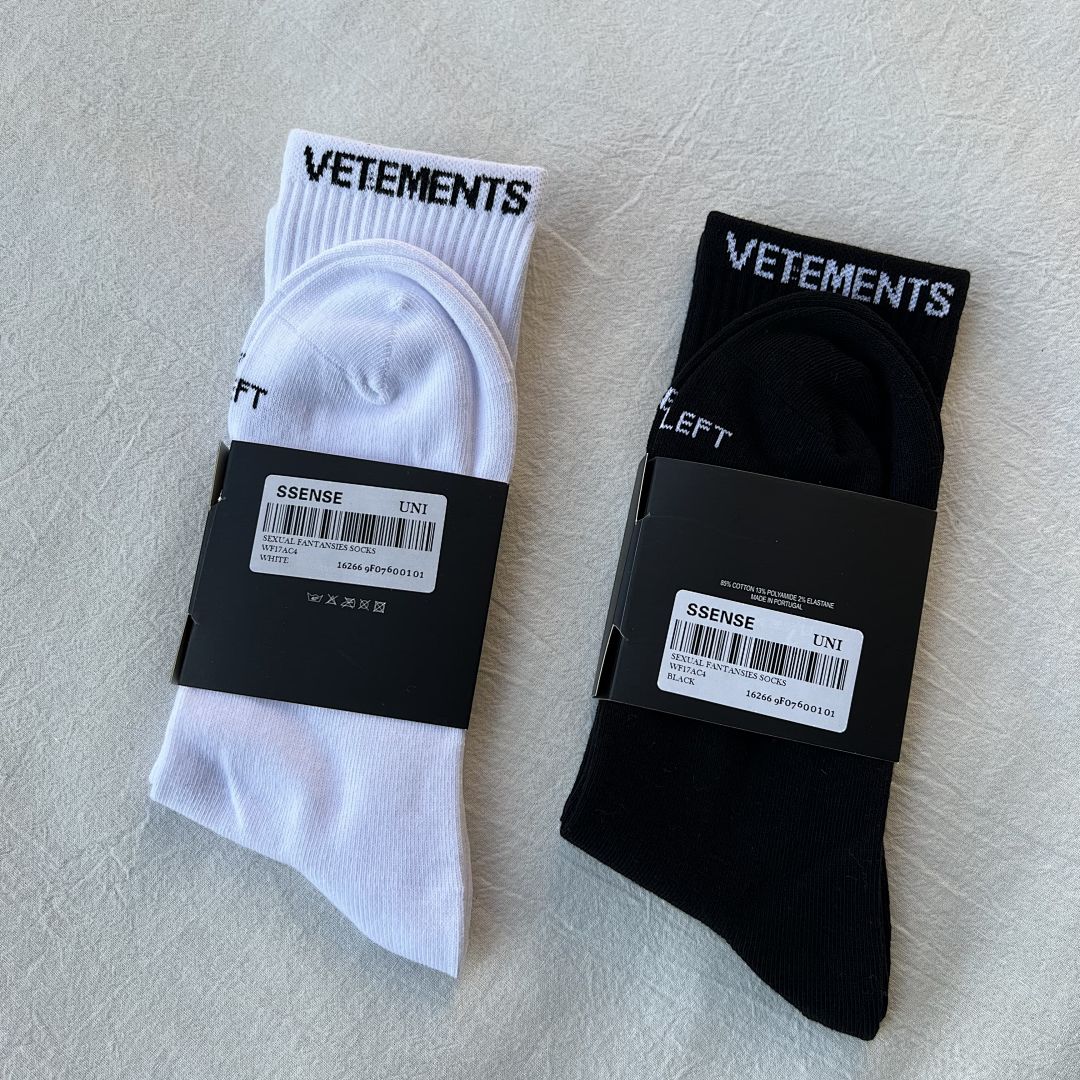 Accessiories VETEMENTS 2024 New Socks VT (Flat Version) - Image 5