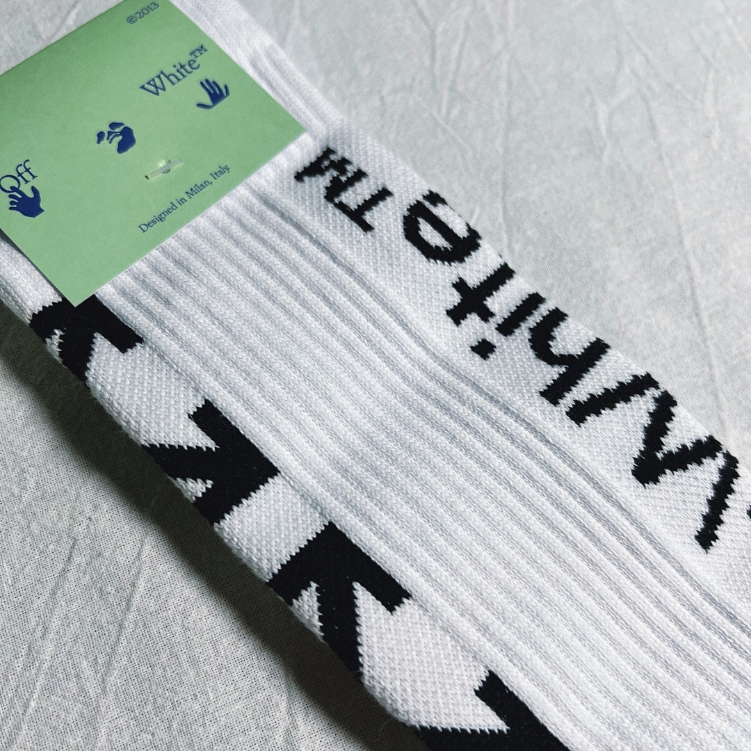 Accessiories OFF White Top Towel Socks - Image 7