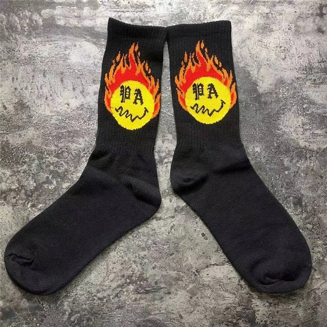 Accessiories Palm Angels Flame Smile Socks - Image 3