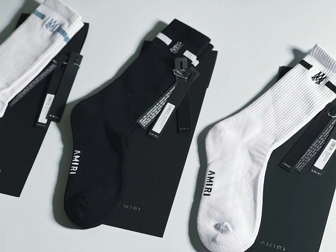 AMIRI 1:1 Embroidery Logo Socks Embroidered - Image 3