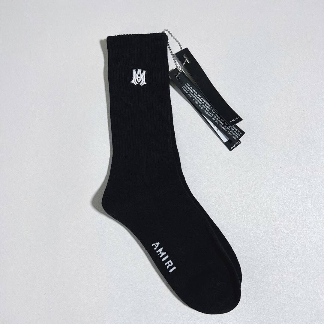 AMIRI 2023 M Embroidery Towel Socks - Image 4