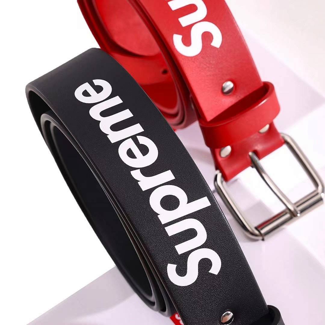 bag/homeware/accessories SU* BELT RED / BLACK Real Cow Leater - Image 4
