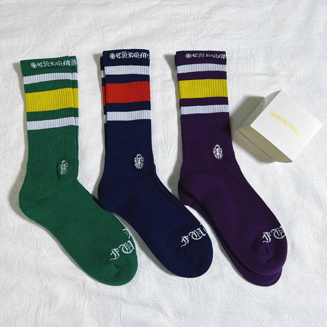 Chanel Chanel CHROME HEARTS Green Blue Purple 3 Pairs Set, photo 1