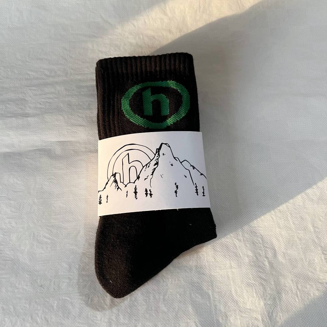Accessiories Hidden Ny Black Towel Socks (Green) - Image 2