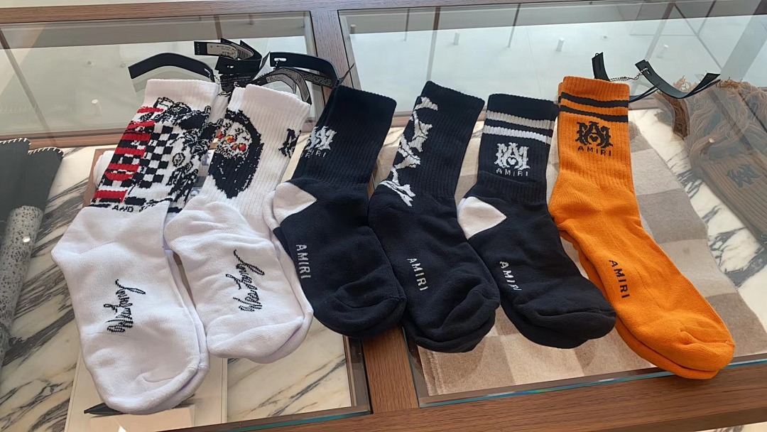 AMIRI 1: 1 Amiri Towel Socks Blue ——With Tag