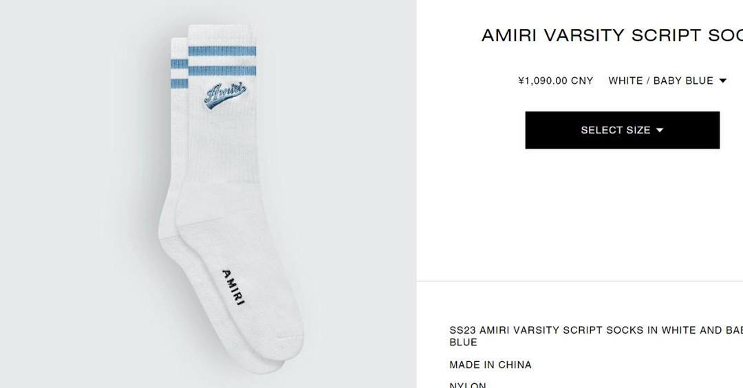 AMIRI 23FW Varsity Script Socks ——In Stock - Image 3