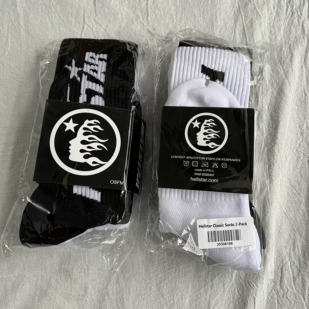Accessiories Hellstar Black/White 2 Pacs A Set Socks - Image 3