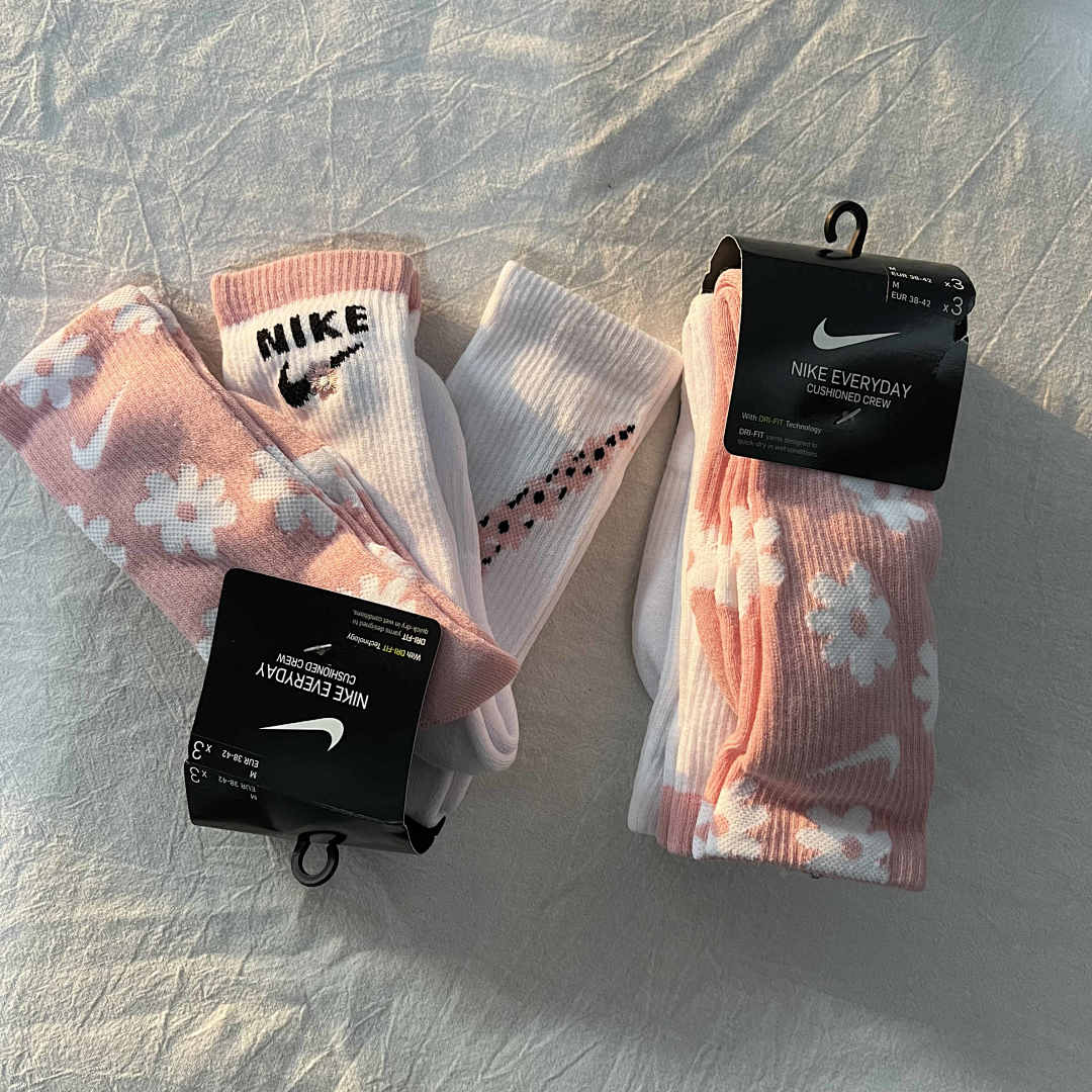 Accessiories NK New Pink 3 Pacs Towel Socks