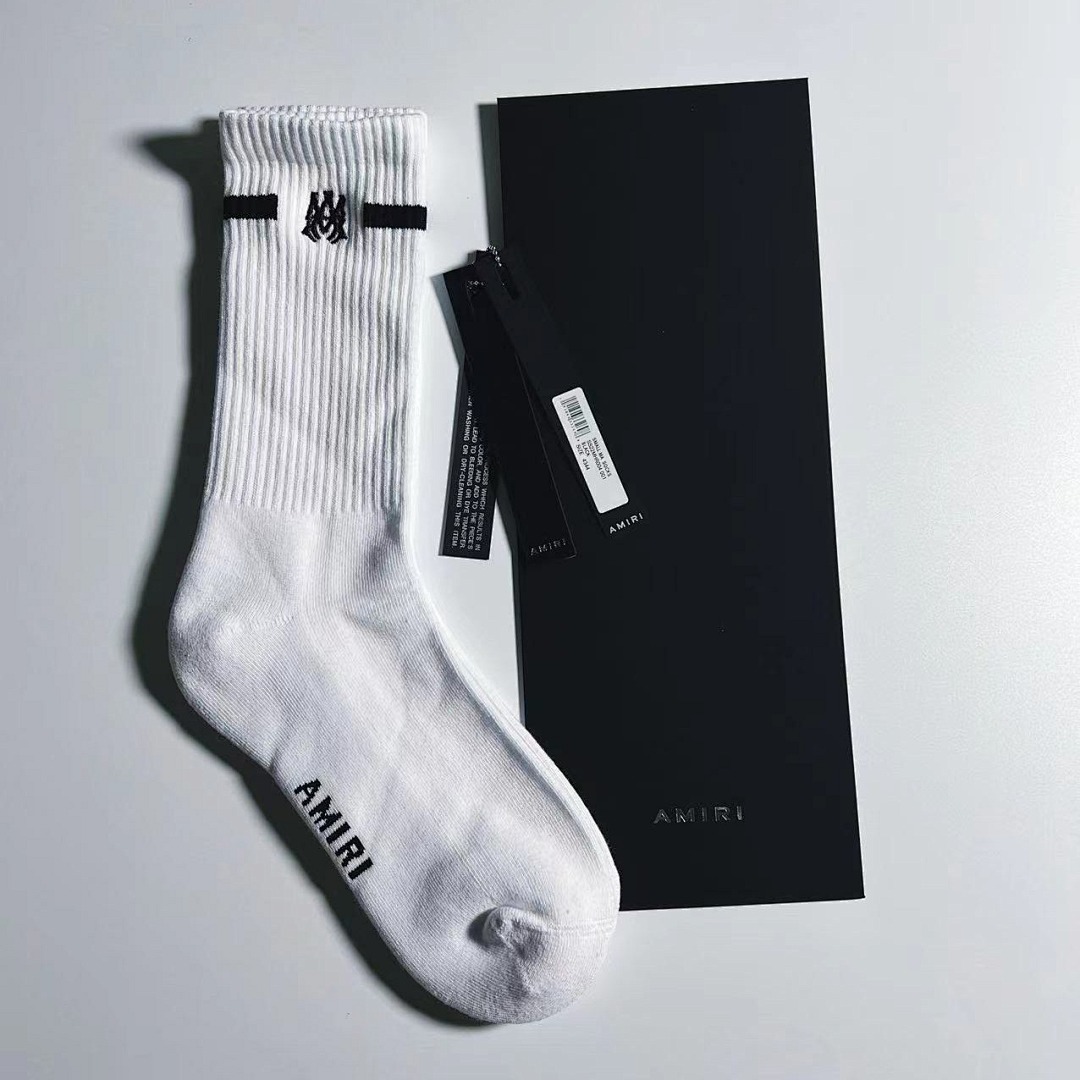 AMIRI 1:1 Embroidery Logo Socks Embroidered - Image 26