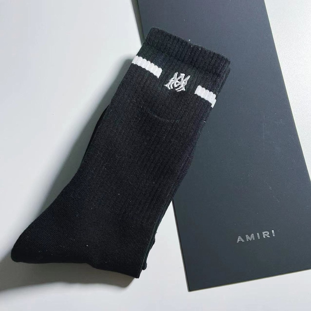 AMIRI 1:1 Embroidery Logo Socks Embroidered - Image 22