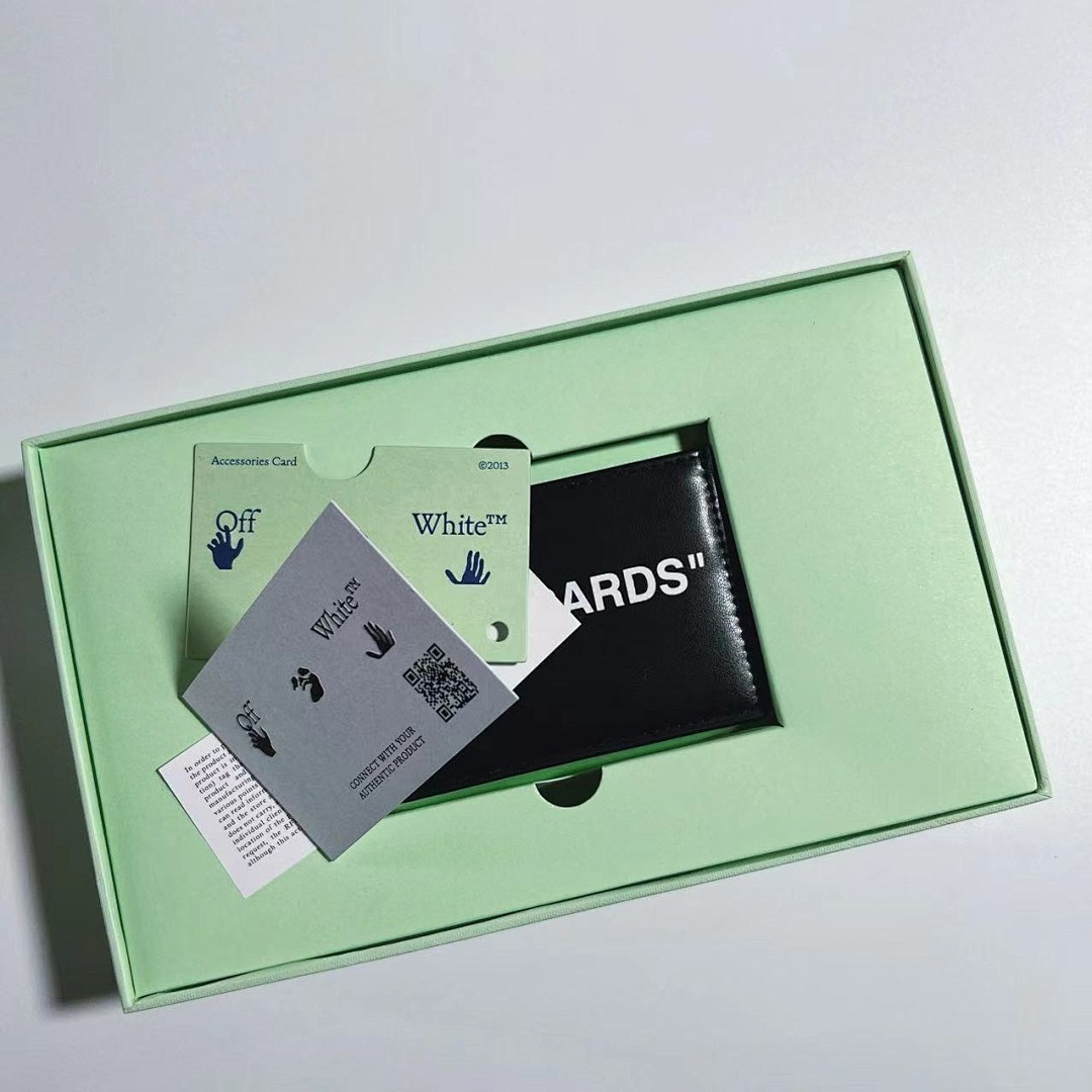 bag/homeware/accessories 1:1 OFF WHITE “FOR MONEY”Wallet Top Grain (Real Leather) - Image 7