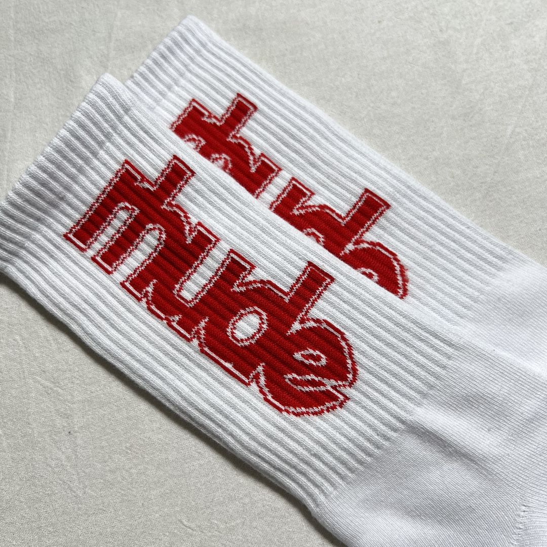Accessiories RHUDE SKI CLUB Towel SOCKS 2025 Red Snow - Image 3