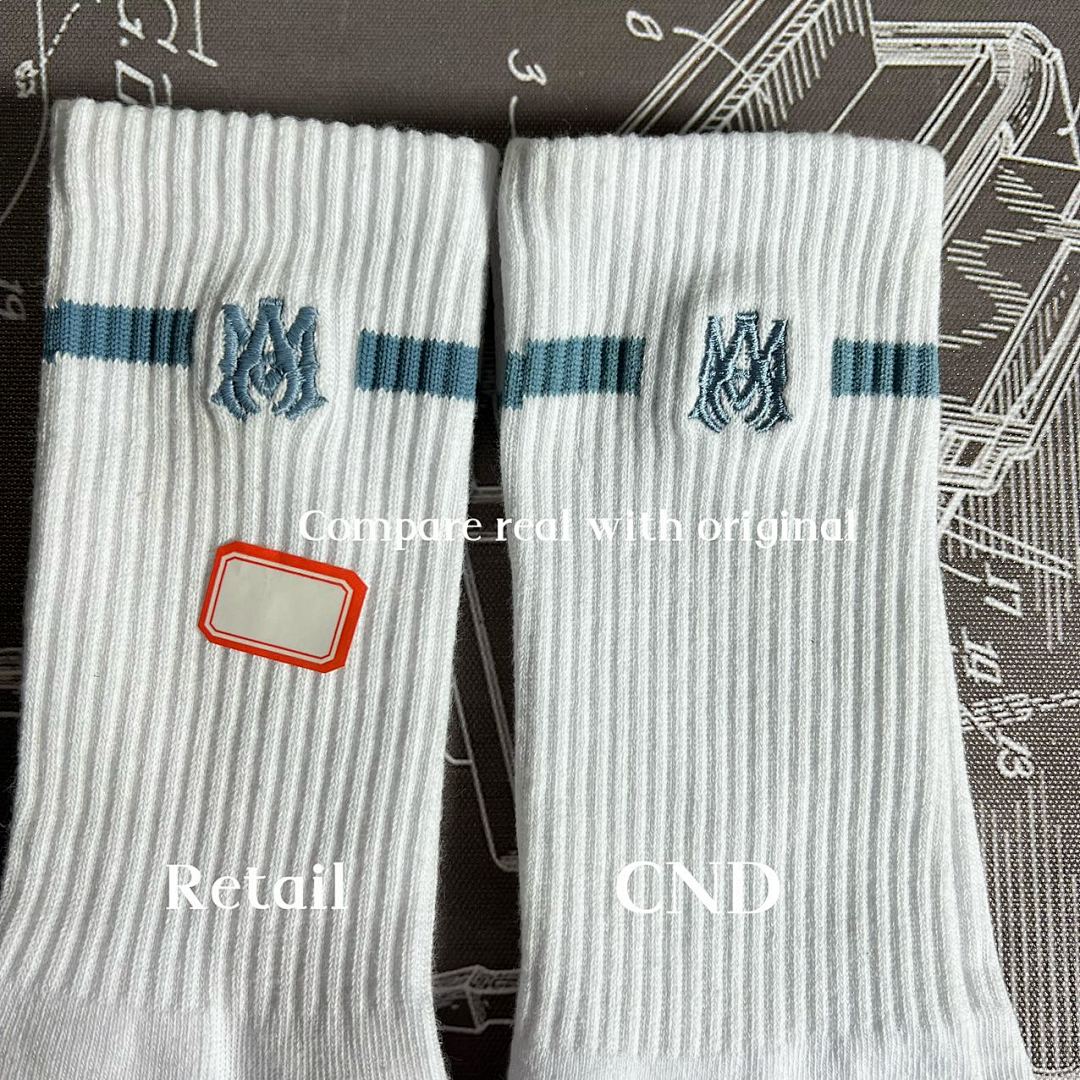 AMIRI 1:1 Embroidery Logo Socks Embroidered - Image 10