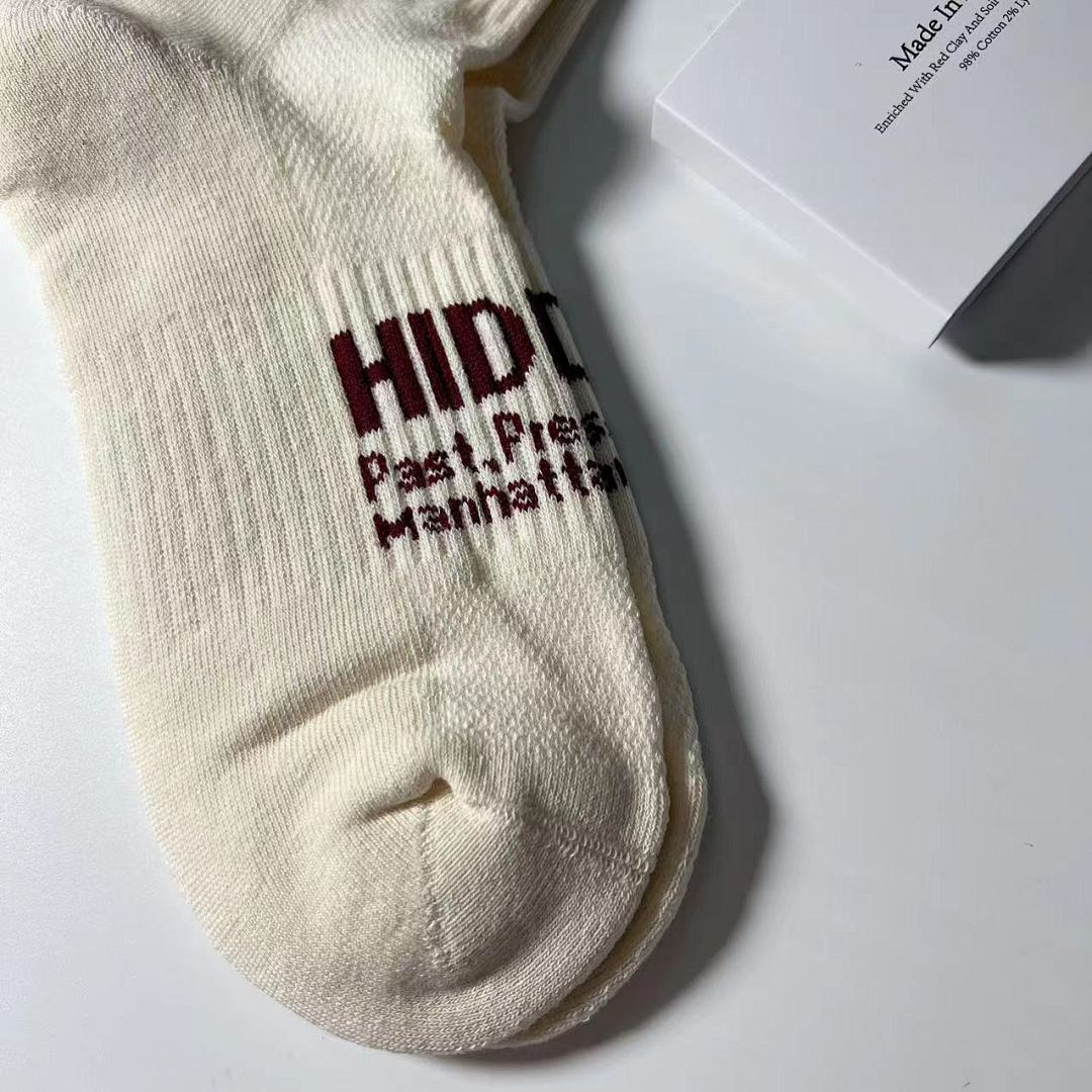 Accessiories 1:1 Hidden Socks Towel Bottom Cream Maroon——Unique Correct Version - Image 11