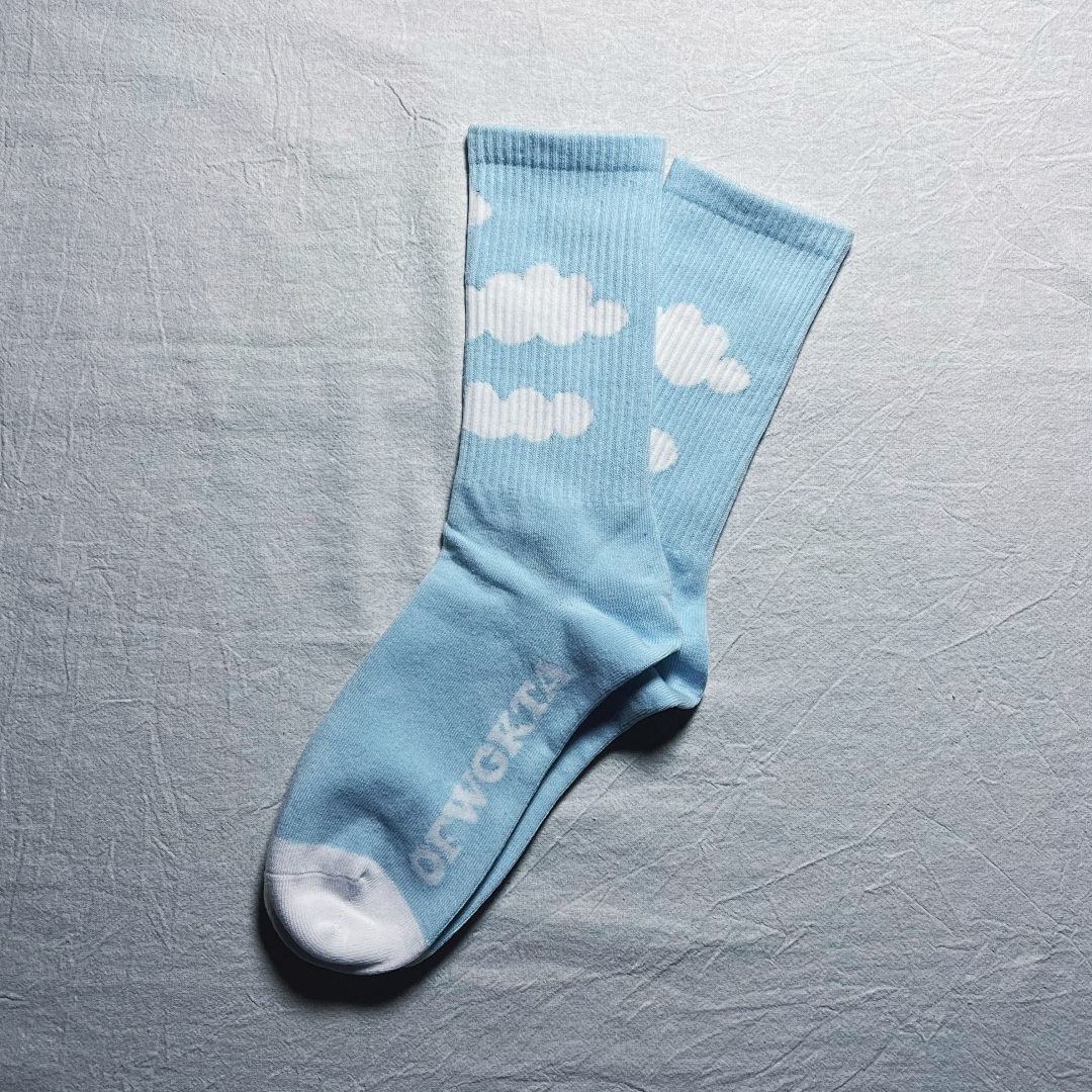 Accessiories GOLF Blue Sky White Cloud Small New Mid Socks - Image 3