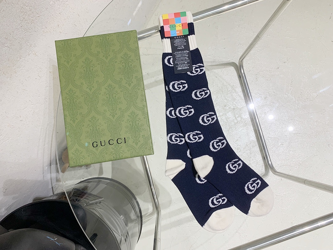 Accessiories GG Blue Long Socks - Image 2