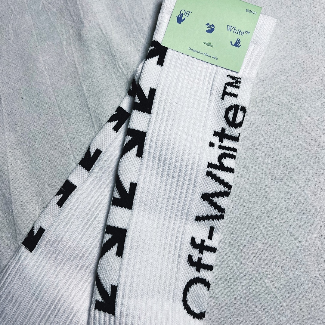 Accessiories OFF White Top Towel Socks - Image 9