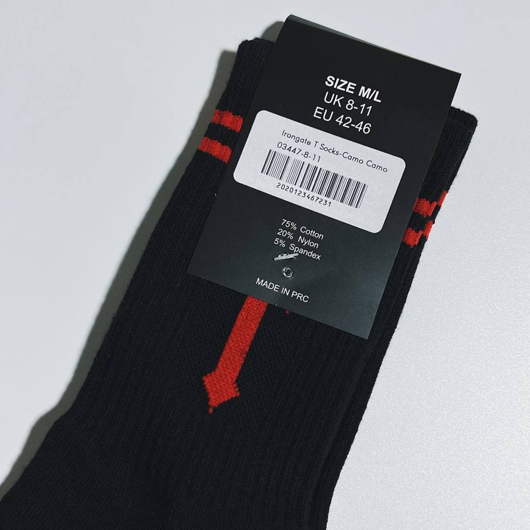Accessiories Trap Star Black Red Logo Towel Socks - Image 3