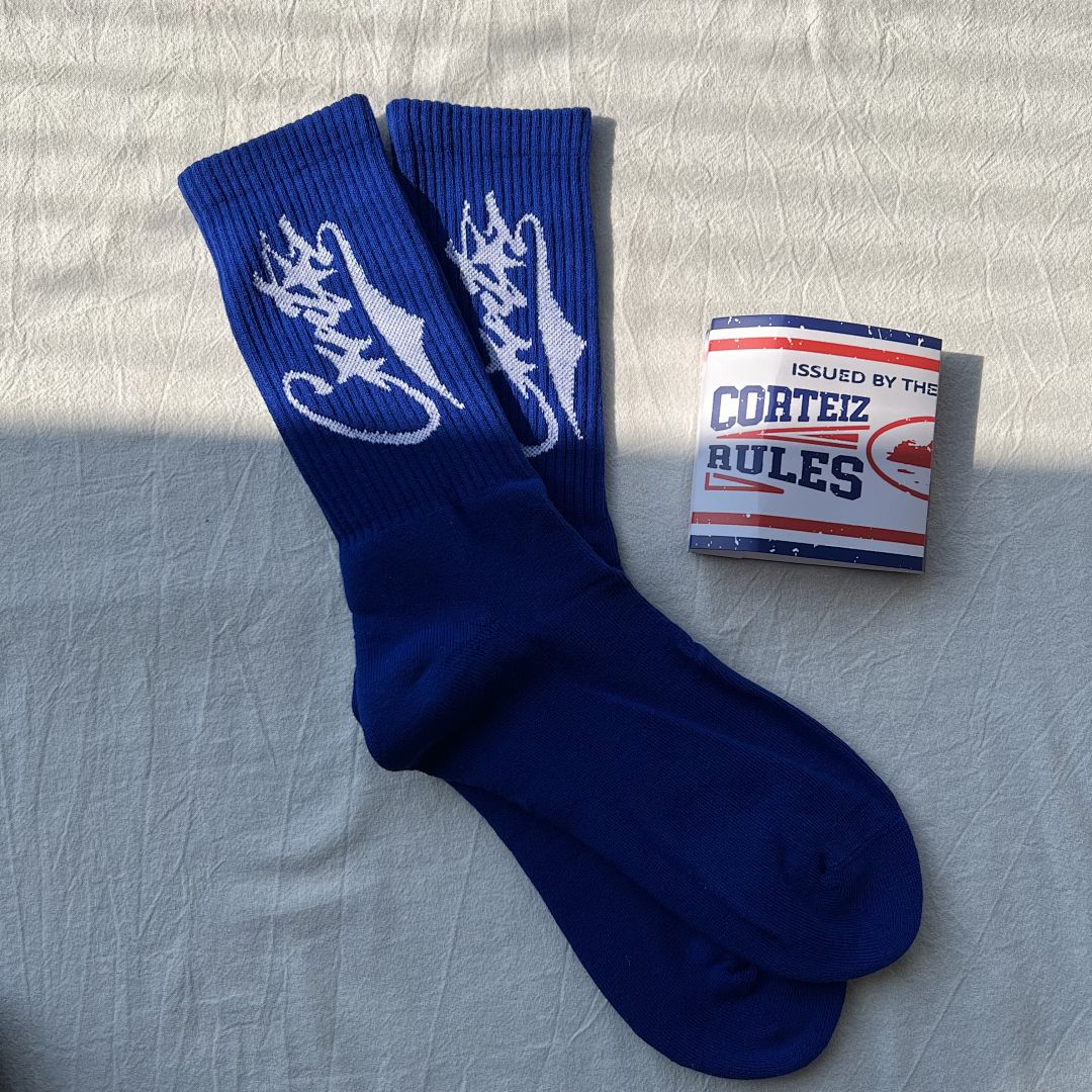 Accessiories CO Baseball Socks (Black And White Blue) - Image 4