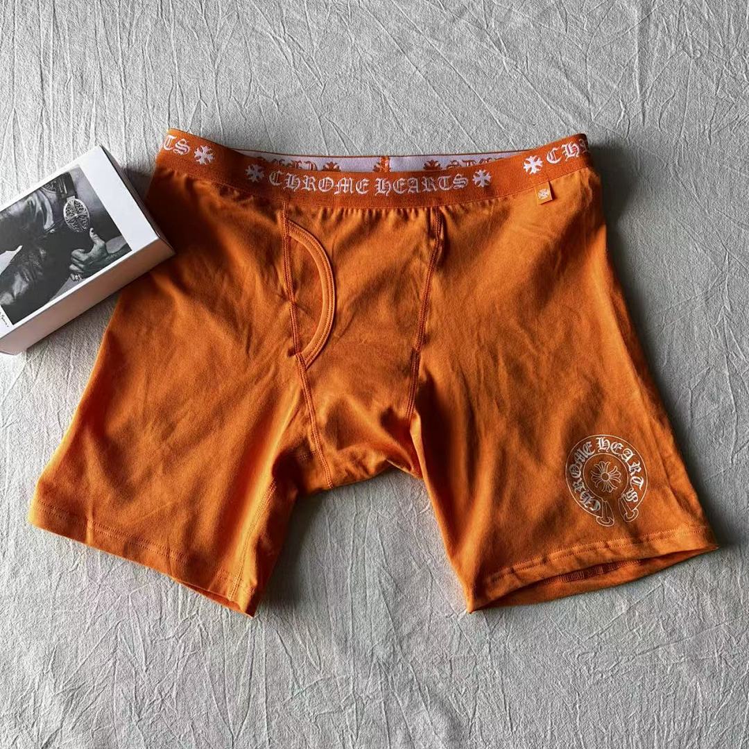 Chanel CHR HEARTS New Underwear Boxer Brief ORANGE Long & Short ——Perfect Quality - Image 3