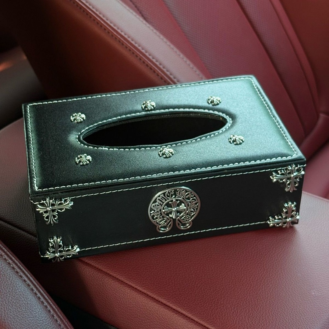 Chanel CH Leather Tissue Box (2Size For Home/Car) - Image 5
