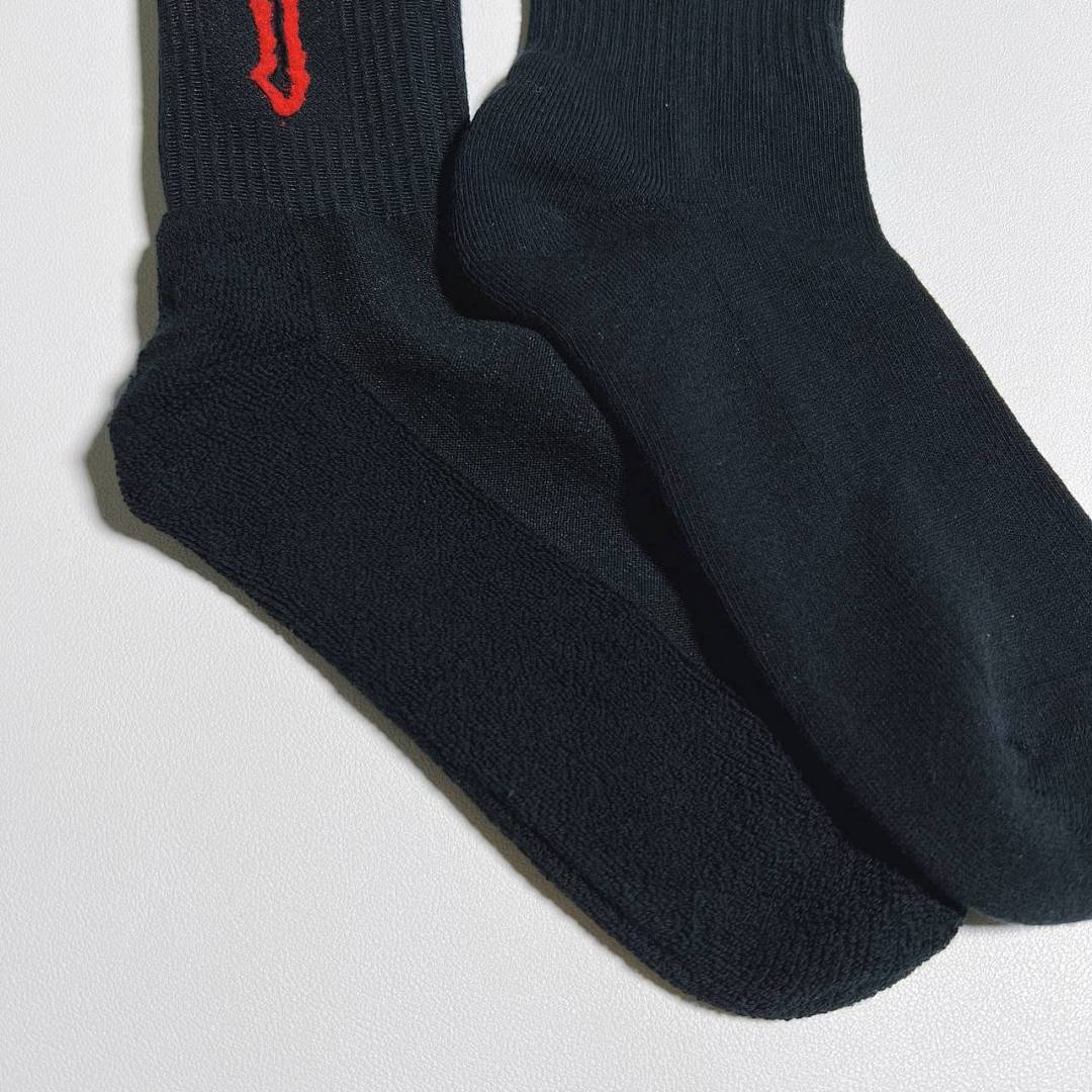 Accessiories Trap Star Black Red Logo Towel Socks - Image 8