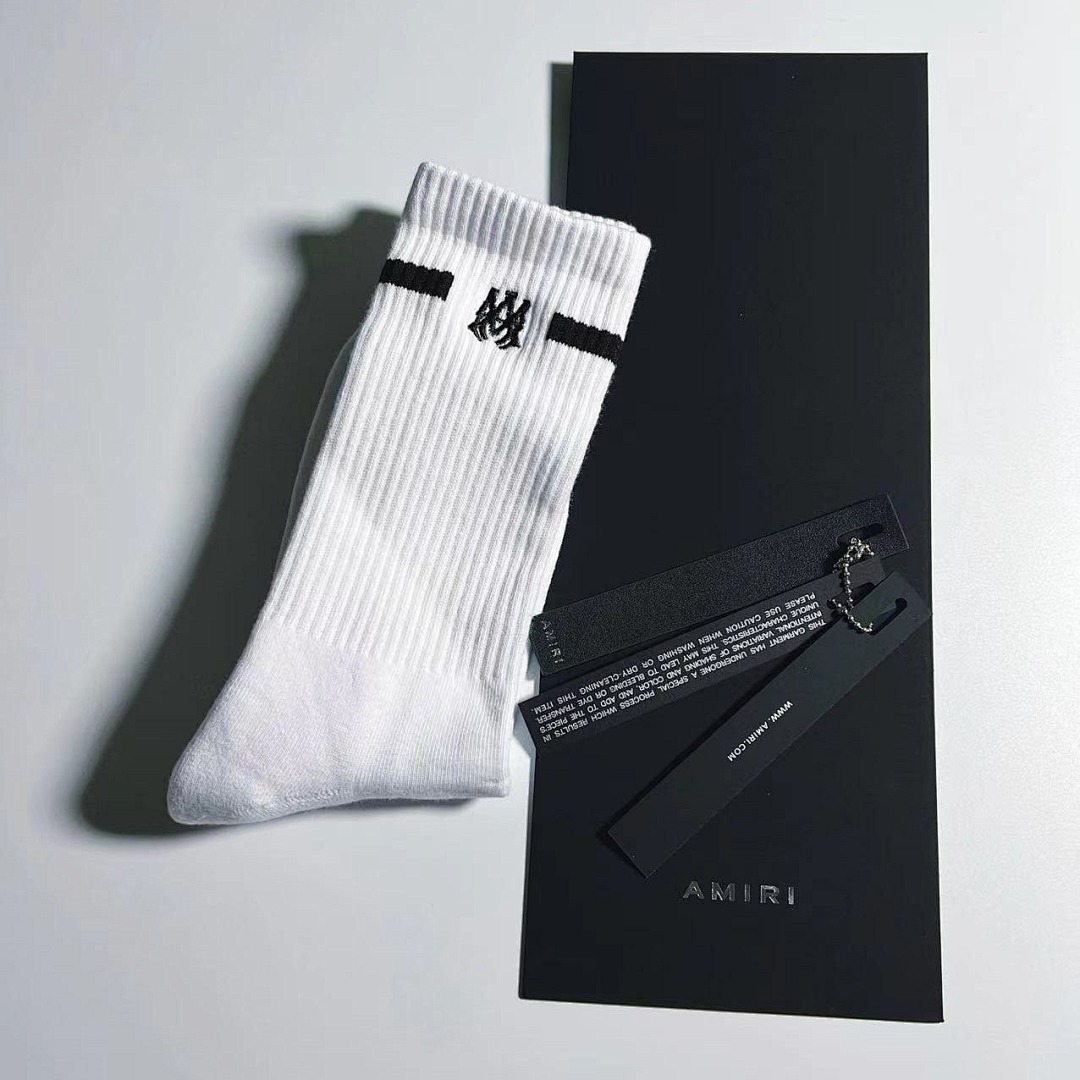 AMIRI 1:1 Embroidery Logo Socks Embroidered - Image 27