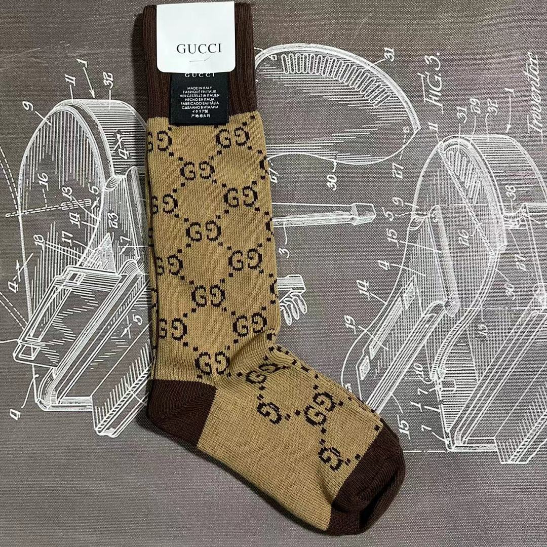 Accessiories G Long Classical Socks (Brown) - Image 7