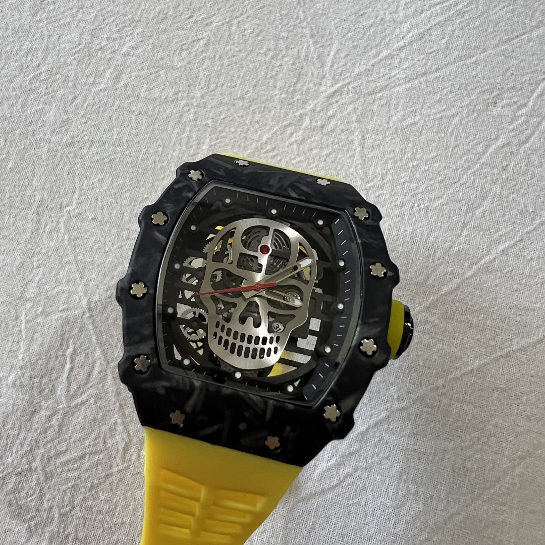 Chanel Luminous SKULL Watch Red Glow (Quite Heavy Good Quality) - Image 14